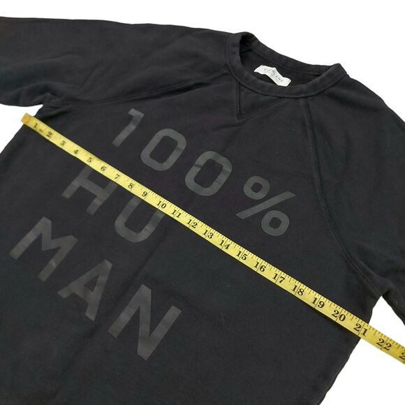 Everlane Sweatshirt Womens Medium Black 100% Human Pullover Crew Neck Cotton - Picture 6 of 12